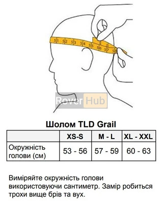 Вело шолом TLD GRAIL HELMET ORBIT [BLACK] MD/LG