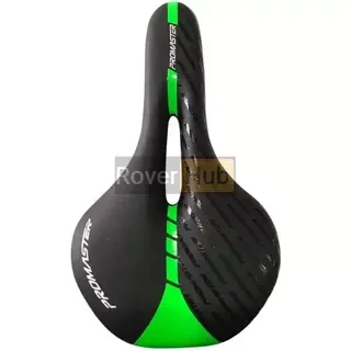 Сідло вузьке спортивне MTB PROMASTER чорно-зелене