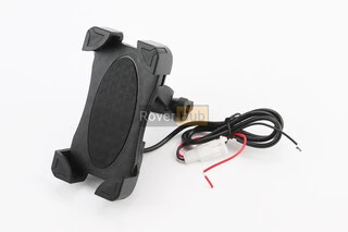 Держатель телефона на руль с черным рисунком + USB зарядка (миним. размер телефона 60*124мм, макс. размер 80*160мм), тип 2