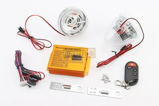 АУДІО-блок (МРЗ-USB / SD, пультДУ, сигналізація) + колонки 2шт (прозорі)