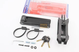 Замок протиугінний секційно-пластиновий 800х25х9мм під ключ, кріплення на раму, TY3853-B