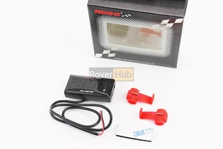 ВОЛЬТМЕТР із дисплеєм, червоний циферблат (універсальний, компактний)