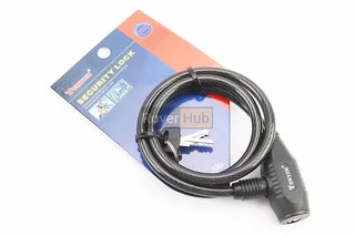 Замок противоугонный тросовый 800х8мм под ключ, TY420