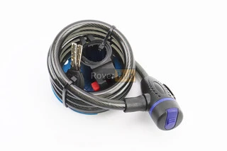 Замок протиугінний тросовий 1500х12мм під ключ, кріплення за трубу сидіння, AGL-507