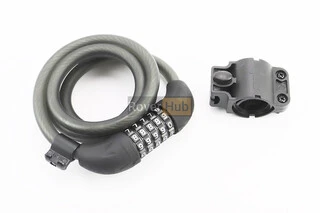 Замок противоугонный тросовый 1500х12мм с 5-и значным кодом, крепл. за трубу сидения, 509