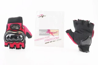 Перчатки мотоциклетні без пальців XL-Червоні, тип 2