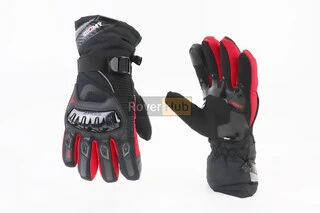 Перчатки мотоциклетні, теплі XXL-Чорно-Червоні