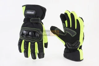 Перчатки мотоциклетні, теплі XXL-Чорно-Салатові