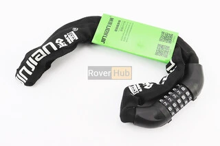 Замок протиугінний ланцюговий 1000х6мм з 5-ти значним кодом, чорний 601