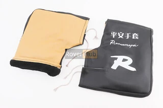 Перчатки на ручки керма теплі зі шкірозамінника "Бар Муфти"(під мототехніку з роздільними блоками керма, &asymp;320/140x270/210)