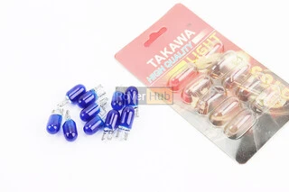 Лампа повороту (синя без цоколя) 12V / 3W T10, 10 шт.