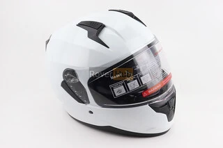 Шолом інтеграл, закритий (сертифікація DOT)+відкидні окуляри BLD-M67 L (59-60см), БІЛИЙ глянець