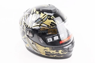 Шлем интеграл, закрытый BLD-М65 S (55-56см), ЧЕРНЫЙ/ЗОЛОТИСТО-СЕРЫЙ "Totem"