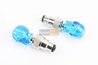 Ковпачок ніпеля "череп" 1 діод (синій) к-кт, JY-503Z