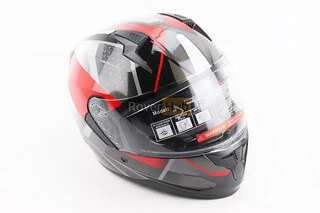 Шолом інтеграл, закритий (сертифікація DOT)+відкидні окуляри BLD-M67 L (59-60см), ЧОРНИЙ/ЧЕРВОНО-СІРИЙ