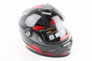 Шлем интеграл, закрытый BLD-М65 S (55-56см), ЧЕРНЫЙ/КРАСНО-СЕРЫЙ