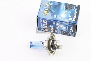 Лампа фари галоген H7 12V 55W PX26D Super White