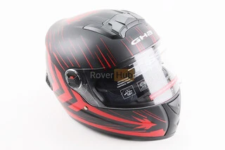 Шлем интеграл, закрытый (сертификация DOT)+откидные очки BLD-M61 M (57-58см), ЧЕРНО-КРАСНЫЙ (флюоресцентный)