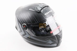 Шолом інтеграл, закритий (сертифікація DOT)+відкидні окуляри BLD-М61 S (55-56см), ЧОРНО-СІРИЙ (флуоресцентний)