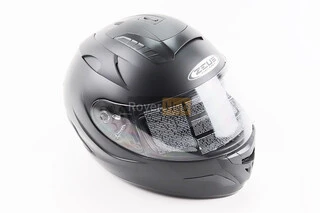 Шолом інтеграл, закритий+відкидні окуляри ZS-806F Solid M, ЧОРНИЙ мат