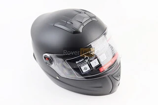 Шлем интеграл, закрытый+очки BLD-М61 S (55-56см), ЧЕРНЫЙ матовый