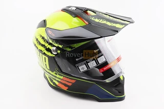 Шлем кроссовый/эндуро/АТV со стеклом BLD-819-7 S (55-56см), ЧЕРНЫЙ/ЖЕЛТО-ОРАНЖЕВЫЙ