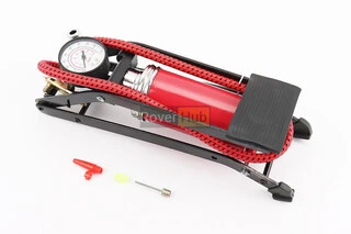 Насос ножний для шин однопоршневий 290*90мм "великий, шток товстий" червоний