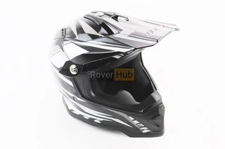 Шлем кроссовый/эндуро/АТV BLD-819-7 L (59-60см), ЧЕРНО-БЕЛЫЙ