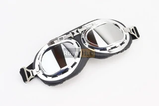 Очки "РЕТРО", черно-серебристые (зеркальное стекло), MT-006