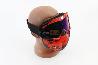 Окуляри+захисна маска, червоно-чорна (хамелеон скло) MT-009