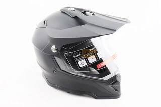 Шлем кроссовый/эндуро/АТV со стеклом BLD-819-7 М (57-58см), ЧЕРНЫЙ матовый