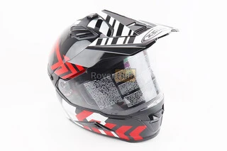 Шолом кросовий/ендуро/АТV SOLID ZS-913 M, ЧОРНИЙ з чевоно - білим