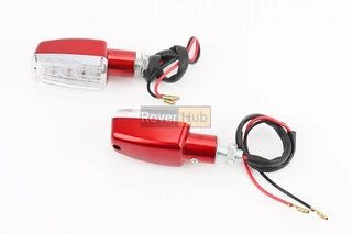 Поворот диодный LED ПРЯМОУГОЛЬНИК КРАСНЫЙ , 2шт