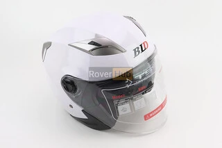 Шолом відкритий+відкидні окуляри BLD-708 М (57-58см), БІЛИЙ глянець