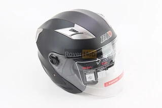 Шолом відкритий+відкидні окуляри BLD-708 М (57-58см), ЧОРНИЙ матовий