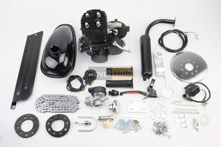 Двигун велосипедний 2Т з ручним стартером + комплект для встановлення, ЧОРНИЙ