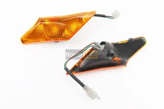 Yamaha JOG NEXT ZONE повороти передні в зборі к-кт 2шт (під бараб. гальмо), жовті