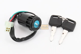 Замок зажигания (крепление на защелках d-25мм) разъем малый "мама 4", тип 2