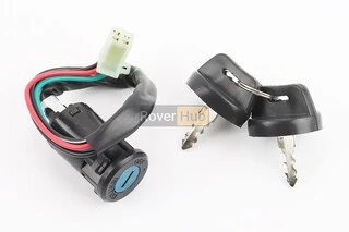 Замок зажигания (крепление на защелках d-25мм) разъем малый "мама 4", тип 3