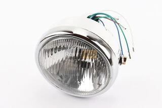 Фара передня "хром" ALPHA кругла D=150mm