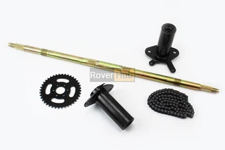 Вісь задня на ATV027-21, кріплення, зірка, ланцюг - к-кт 5деталей