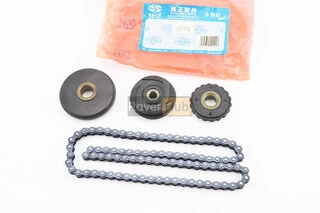 Ланцюг розподільного валу 140cc - 25H-90L + ролики 3шт, к-кт (пітбайк, ролик напрямний 45мм)