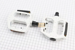 УЦЕНКА Педали MTB широкие 9/16" (107x100x25mm) алюминиевые, белые 808 (трещина см. фото)