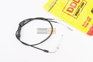 Трос газу подвійний під один карбюратор PZ з прискорювачем (трос 124 / 131см; кожух 110 / 114см)