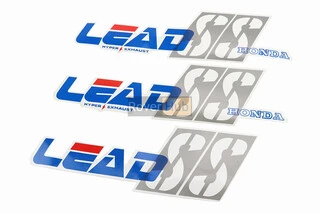 Наклейки набір 3шт "HONDA LEAD "SS" (35х10см), синій