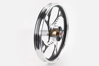 Диск задній литий 1,6-17" ALPHA/ACTIVE "хвиля", чорний (вісь 12мм)