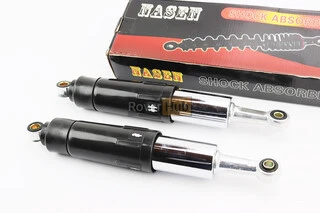 Амортизатор задній JH/CB/CG - 345мм*d60мм (втулка 12мм / втулка 10мм) закритий регул., чорний к-кт 2шт