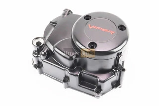 Кришка двигуна права (де щуп) 110cc автомат, ЧОРНА матова