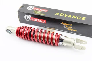 Амортизатор задній GY6/Honda - 290мм*d53мм (втулка 10мм / вилка 8мм) регул., червоний