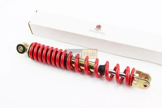 Амортизатор задній GY6/Honda - 300мм*d43мм (втулка 10мм / вилка 8мм), червоний